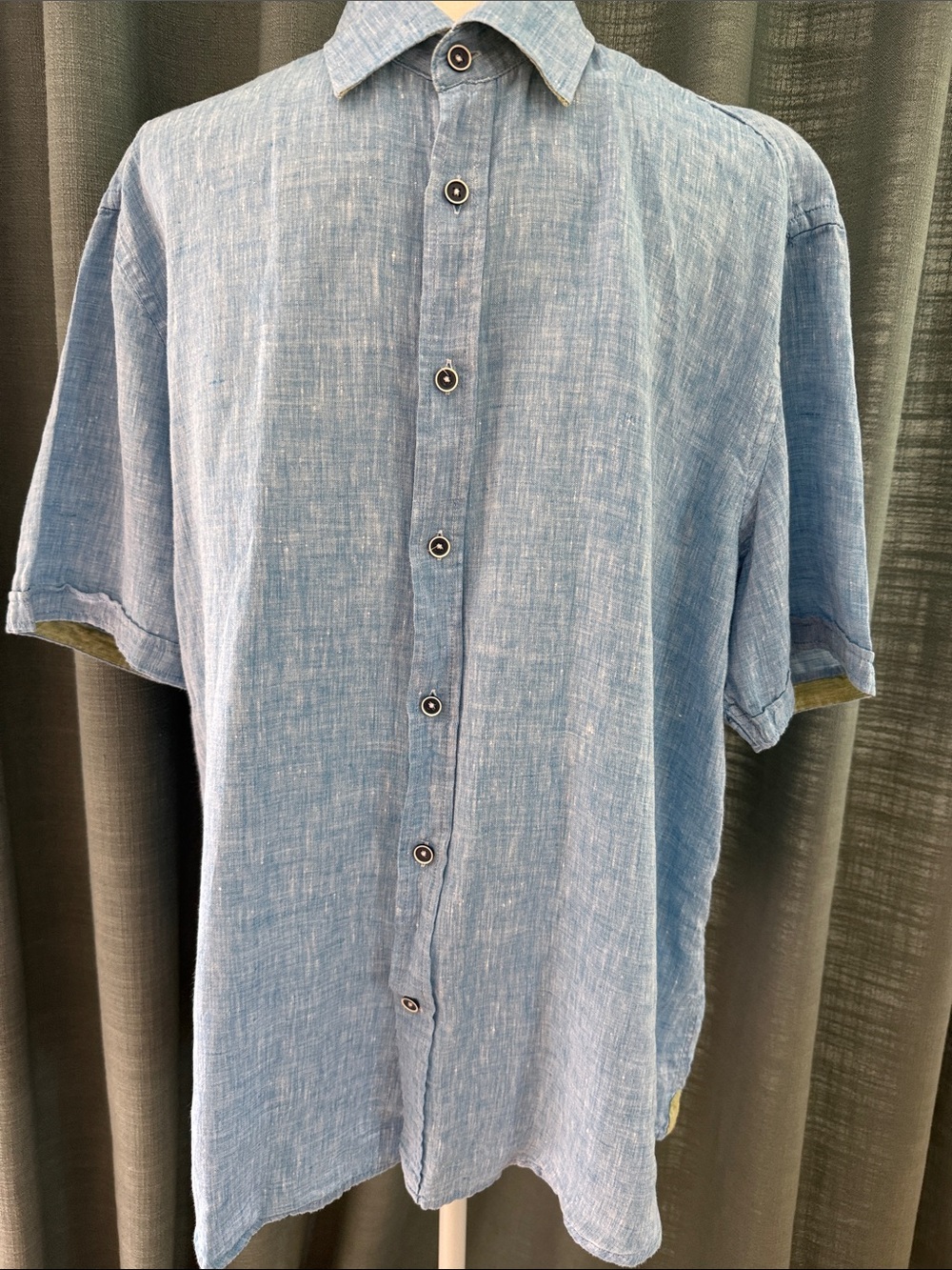 Report Collection Light Blue Short-Sleeve Button-Down Shirt